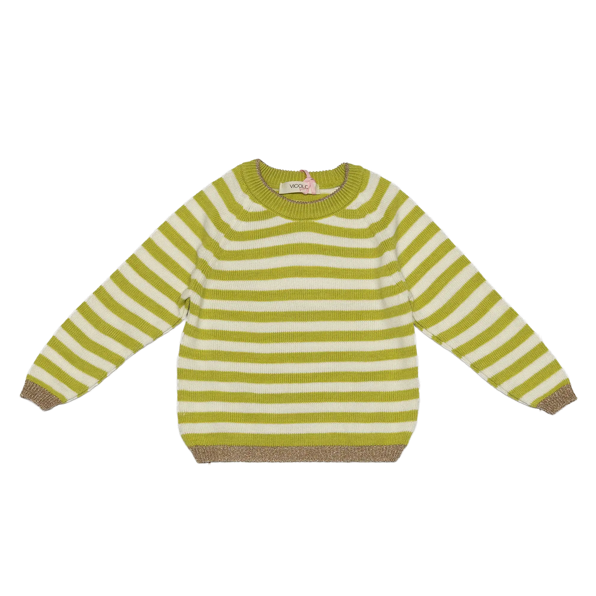 maglia a girocollo a righe