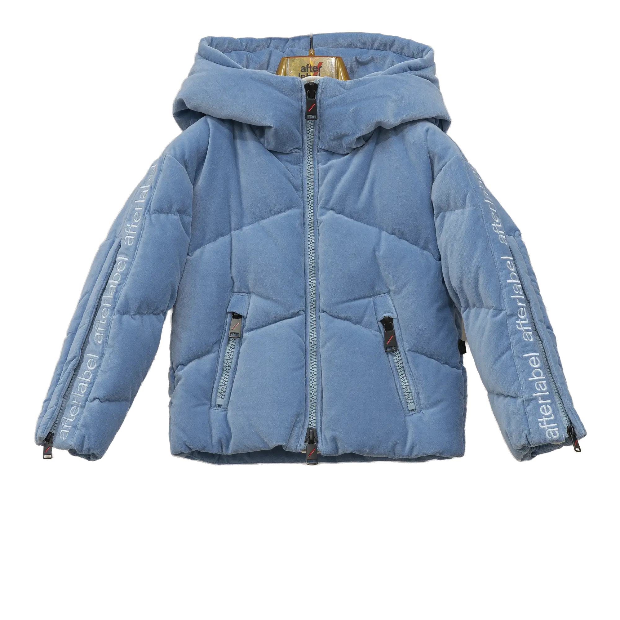 giubbino in velluto azzurro