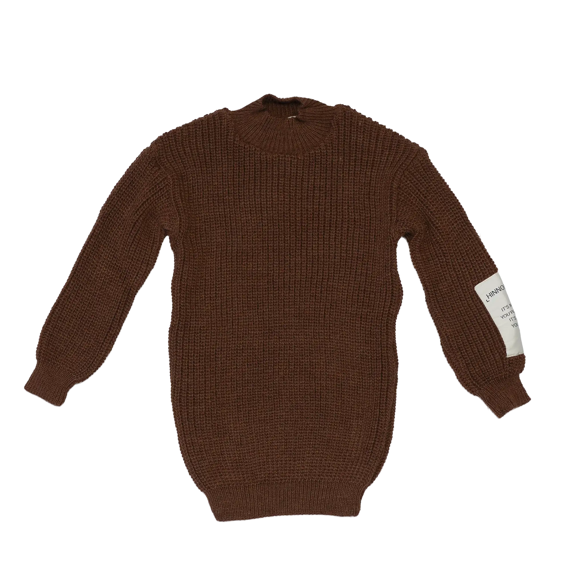 maglia lunga colore cognac