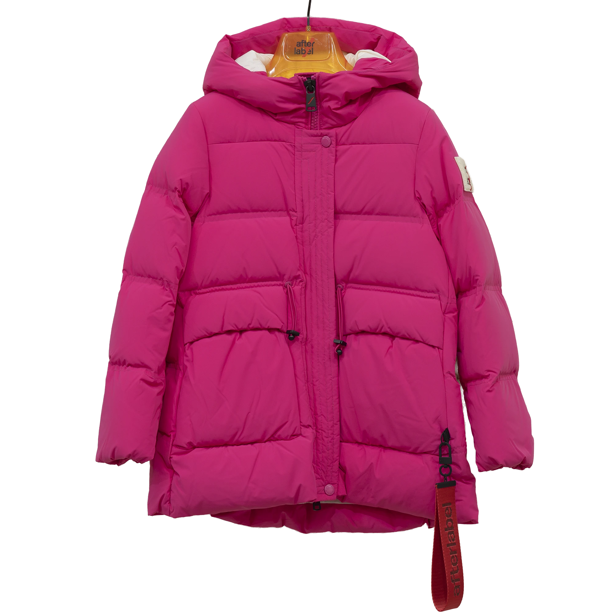 piumino lungo con cappuccio